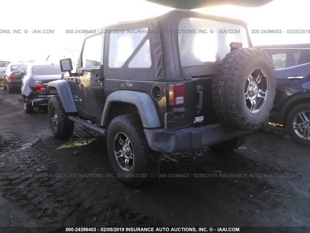 1J4AA2D18BL610515 - 2011 JEEP WRANGLER SPORT BLACK photo 3