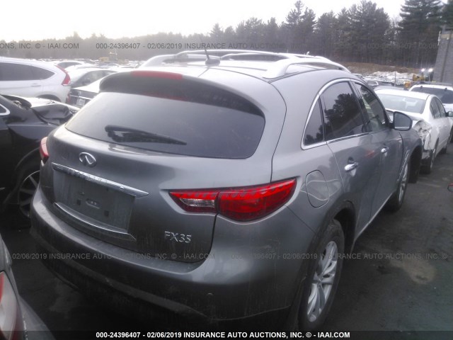 JN8AS1MW3BM734649 - 2011 INFINITI FX35 GRAY photo 4