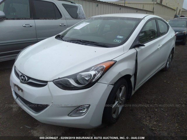 5NPDH4AE3CH148727 - 2012 HYUNDAI ELANTRA GLS/LIMITED WHITE photo 2