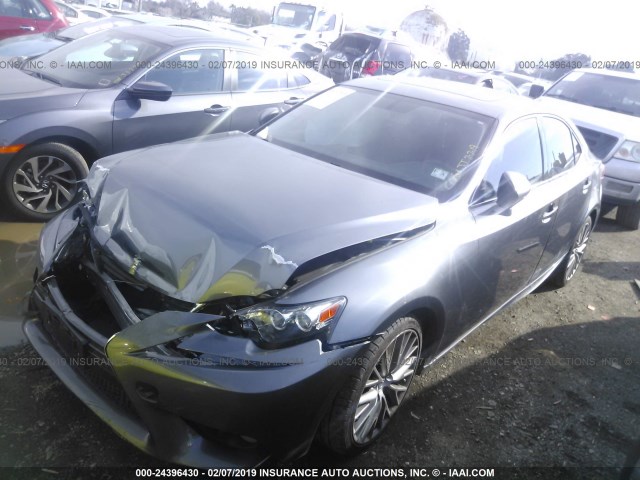 JTHBF1D2XE5017616 - 2014 LEXUS IS 250 GRAY photo 2