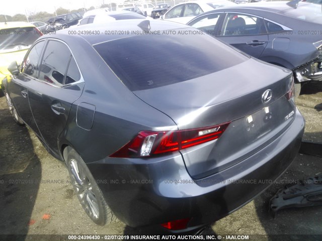 JTHBF1D2XE5017616 - 2014 LEXUS IS 250 GRAY photo 3