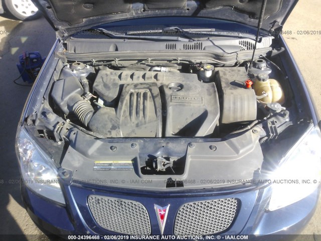 1G2AL18FX87308374 - 2008 PONTIAC G5 BLUE photo 10