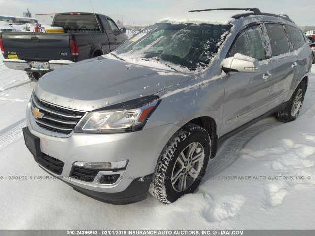 1GNKVGKD6HJ218346 - 2017 CHEVROLET TRAVERSE LT SILVER photo 2