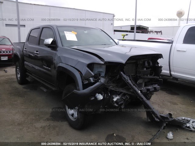 5TFGZ5AN5HX060533 - 2017 TOYOTA TACOMA DOUBLE CAB/LTD GRAY photo 1