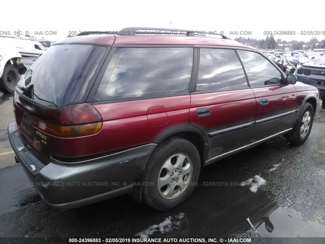 4S3BG6855W7628840 - 1998 SUBARU LEGACY 30TH ANN OUTBACK/LTD/SPT RED photo 4