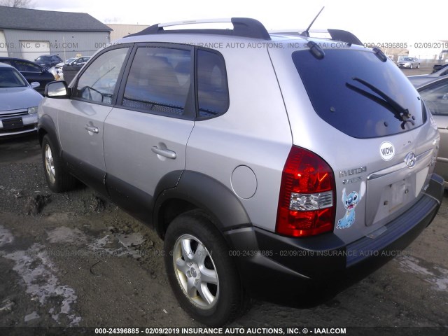 KM8JN72D55U103151 - 2005 HYUNDAI TUCSON GLS/LX SILVER photo 3