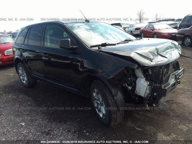 2FMDK4GC8BBA39631 - 2011 FORD EDGE SE BLACK photo 1