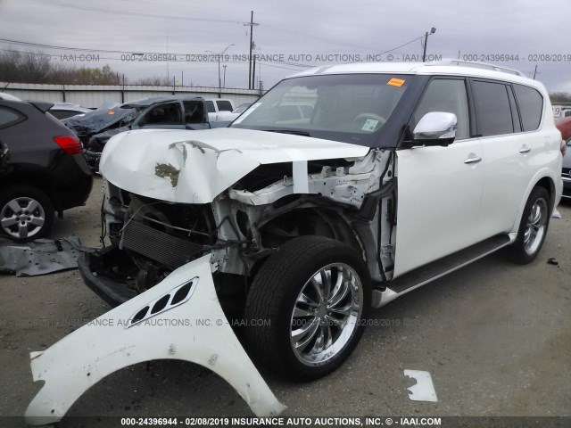 JN8AZ2NE0C9015886 - 2012 INFINITI QX56 WHITE photo 2