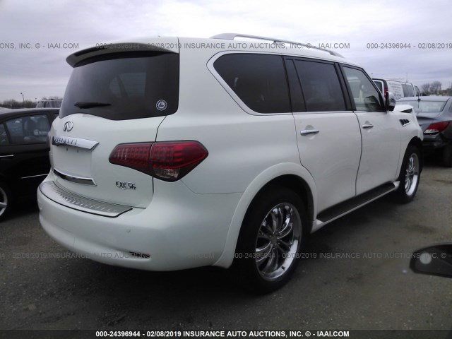 JN8AZ2NE0C9015886 - 2012 INFINITI QX56 WHITE photo 4