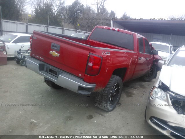 1GCVKREC4EZ305950 - 2014 CHEVROLET SILVERADO K1500 LT RED photo 4