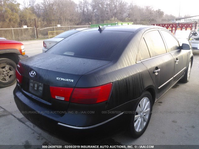 5NPEU46C69H525888 - 2009 HYUNDAI SONATA SE/LIMITED BLACK photo 4