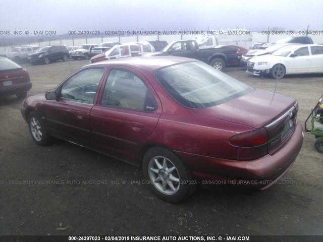 1FAFP6634XK136310 - 1999 FORD CONTOUR SE RED photo 3