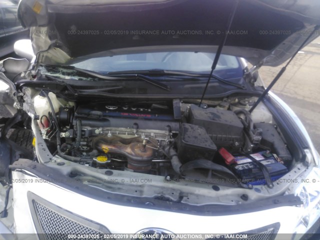 JTNBE46K683142112 - 2008 TOYOTA CAMRY CE/LE/XLE/SE SILVER photo 10