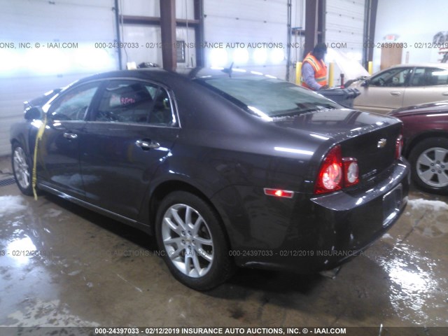 1G1ZE5E77BF234642 - 2011 CHEVROLET MALIBU LTZ GRAY photo 3