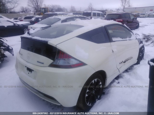 JHMZF1D47ES000371 - 2014 HONDA CR-Z WHITE photo 4