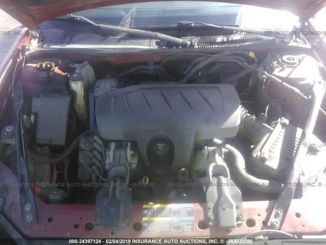 2G2WP552581147321 - 2008 PONTIAC GRAND PRIX RED photo 10