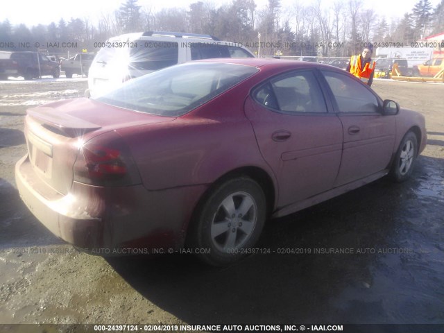 2G2WP552581147321 - 2008 PONTIAC GRAND PRIX RED photo 4