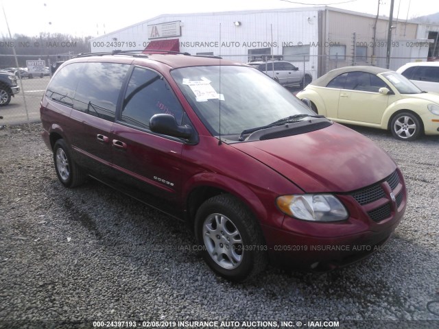 2B8GP44G81R143502 - 2001 DODGE GRAND CARAVAN SPORT MAROON photo 1