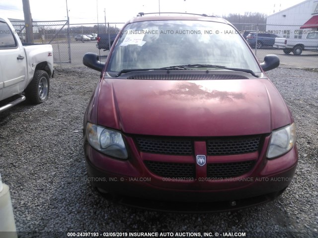 2B8GP44G81R143502 - 2001 DODGE GRAND CARAVAN SPORT MAROON photo 6