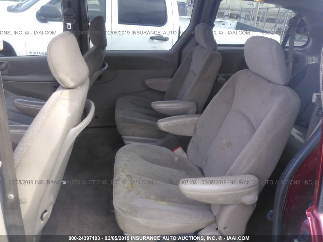 2B8GP44G81R143502 - 2001 DODGE GRAND CARAVAN SPORT MAROON photo 8