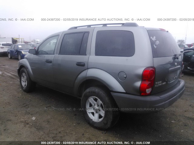 1D4HB38N86F122774 - 2006 DODGE DURANGO SXT GRAY photo 3