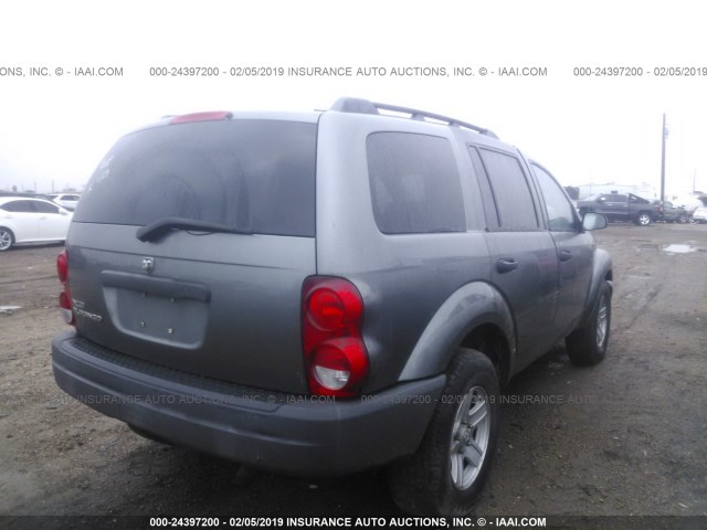 1D4HB38N86F122774 - 2006 DODGE DURANGO SXT GRAY photo 4