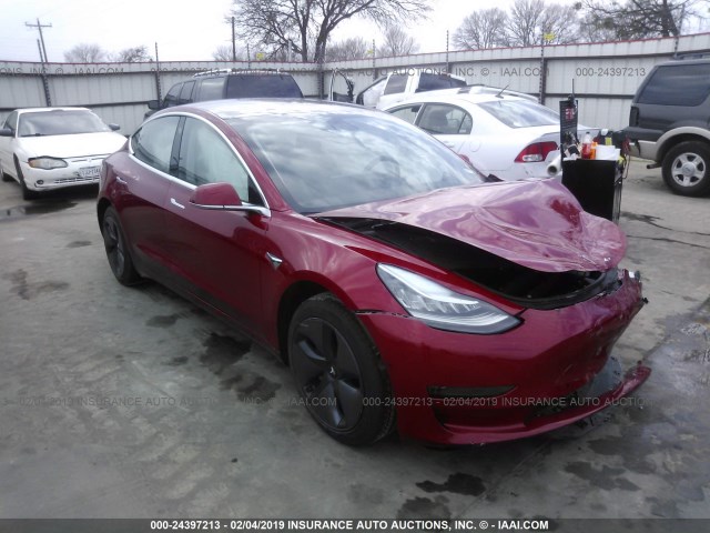 5YJ3E1EA2JF040122 - 2018 TESLA MODEL 3 RED photo 1