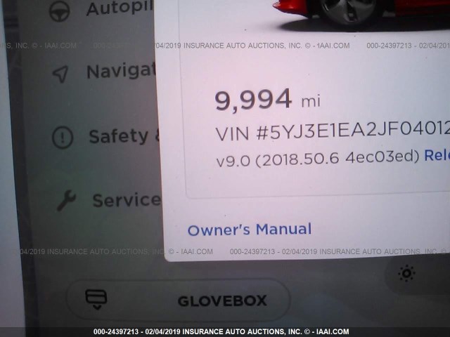 5YJ3E1EA2JF040122 - 2018 TESLA MODEL 3 RED photo 7