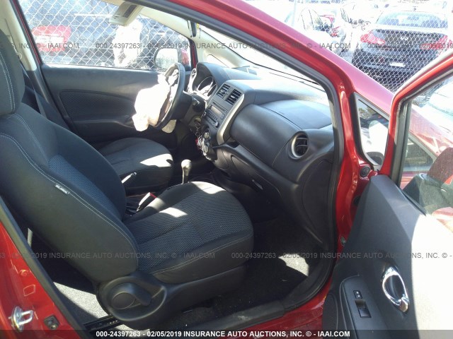 3N1CE2CP1EL425503 - 2014 NISSAN VERSA NOTE S/S PLUS/SV/SL RED photo 5