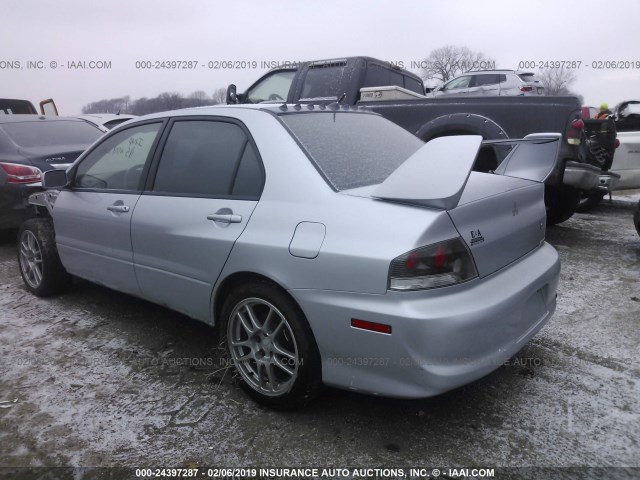 JA3AH86C56U047943 - 2006 MITSUBISHI LANCER EVOLUTION SILVER photo 3