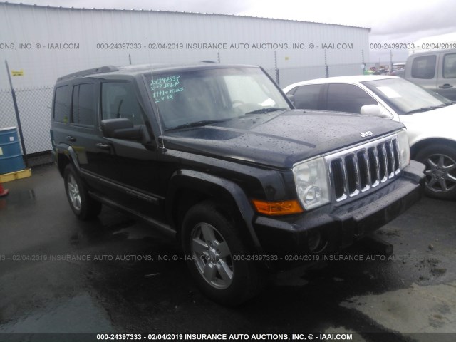 1J8HH48K67C599450 - 2007 JEEP COMMANDER BLACK photo 1