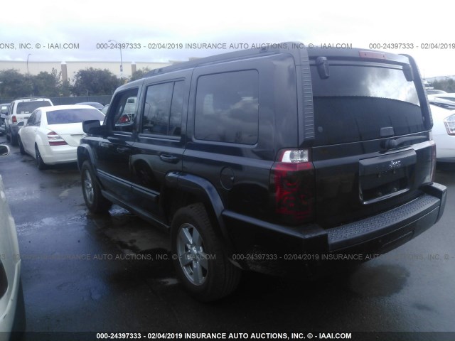 1J8HH48K67C599450 - 2007 JEEP COMMANDER BLACK photo 3