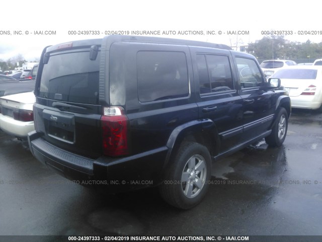 1J8HH48K67C599450 - 2007 JEEP COMMANDER BLACK photo 4