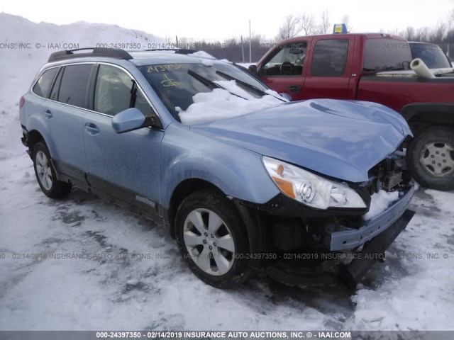 4S4BRCGC4A3344295 - 2010 SUBARU OUTBACK 2.5I PREMIUM BLUE photo 1