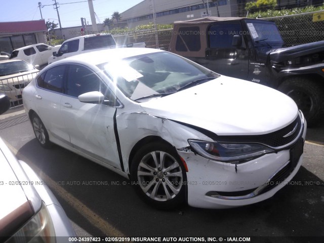 1C3CCCAB6FN542046 - 2015 CHRYSLER 200 LIMITED WHITE photo 1