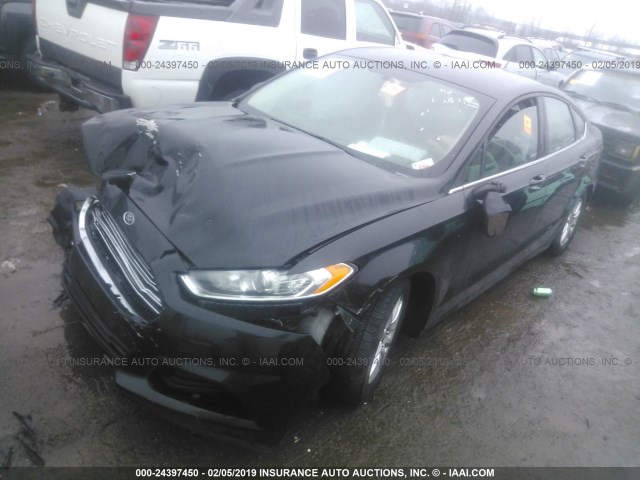 3FA6P0G77FR276862 - 2015 FORD FUSION S BLACK photo 2