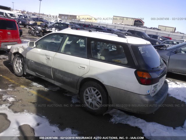 4S3BH686346606196 - 2004 SUBARU LEGACY OUTBACK LIMITED WHITE photo 3