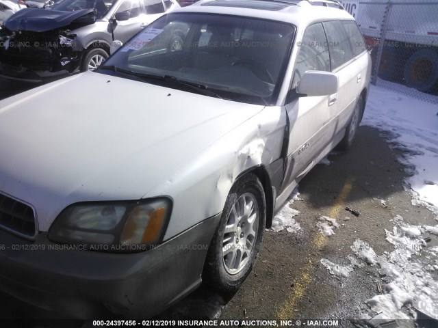 4S3BH686346606196 - 2004 SUBARU LEGACY OUTBACK LIMITED WHITE photo 6