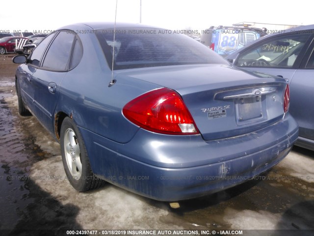 1FAFP55S0YG215240 - 2000 FORD TAURUS SES BLUE photo 3