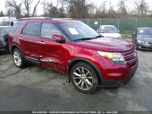 1FMHK8F82CGA78151 - 2012 FORD EXPLORER LIMITED RED photo 1