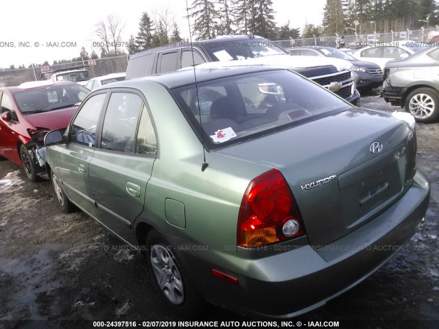 KMHCG45C15U624162 - 2005 HYUNDAI ACCENT GL GREEN photo 3