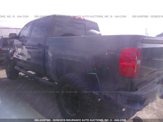 3GCUKREC1EG258887 - 2014 CHEVROLET SILVERADO K1500 LT BLACK photo 3