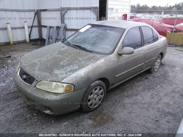 3N1CB51D61L434968 - 2001 NISSAN SENTRA XE/GXE GOLD photo 2