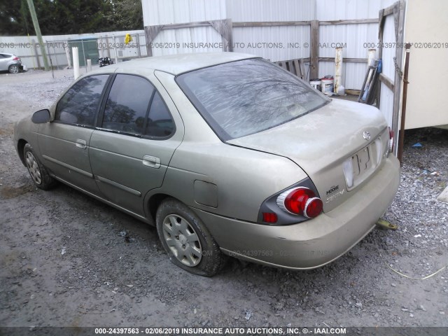 3N1CB51D61L434968 - 2001 NISSAN SENTRA XE/GXE GOLD photo 3