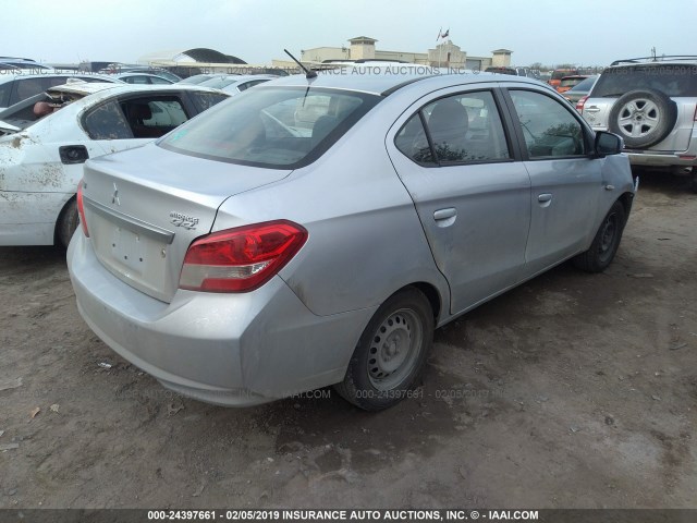 ML32F3FJ3HH004472 - 2017 MITSUBISHI MIRAGE G4 ES SILVER photo 4