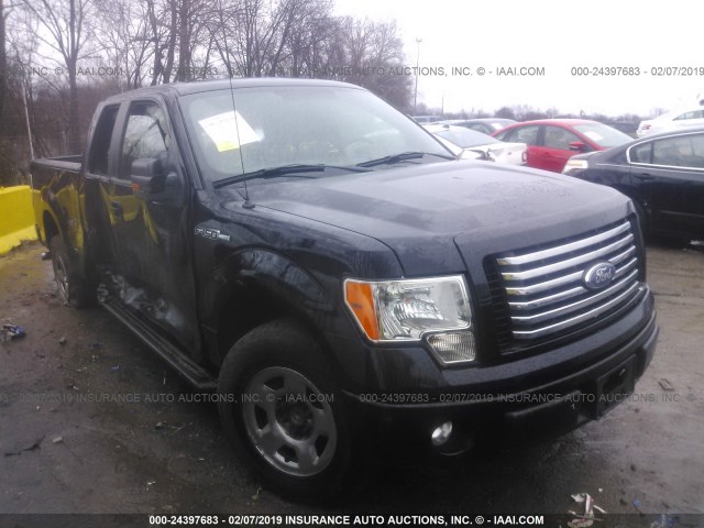 1FTEX1CM1BFC88603 - 2011 FORD F150 SUPER CAB BLACK photo 1