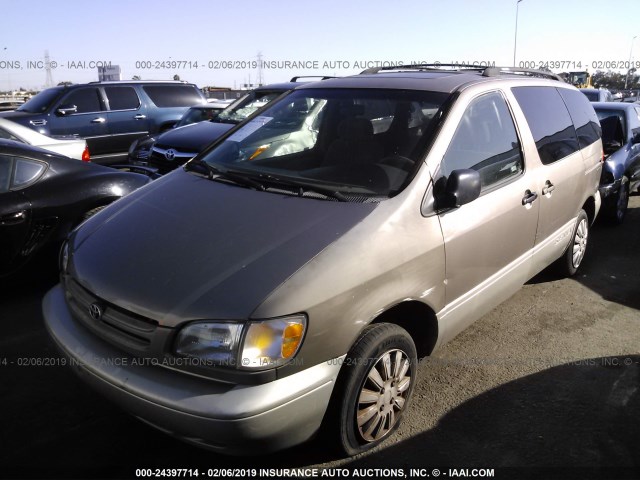 4T3ZF13C2WU075904 - 1998 TOYOTA SIENNA LE/XLE BROWN photo 2