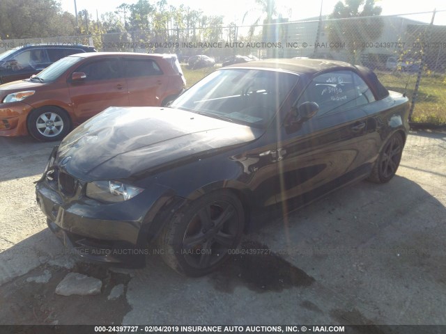 WBAUL73549VJ75552 - 2009 BMW 128 I BLACK photo 2