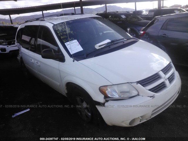 2D4GP44L47R332077 - 2007 DODGE GRAND CARAVAN SXT WHITE photo 1