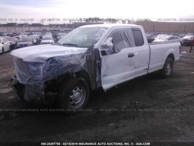1FTEX1CPXGKF08880 - 2016 FORD F150 SUPER CAB WHITE photo 2
